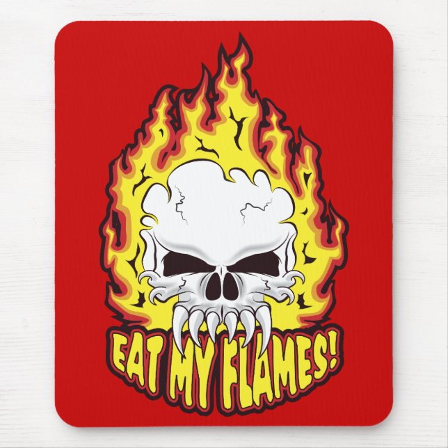 Mousepad Coma meu crânio de chamas (Frente)