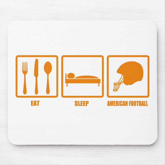 Mousepad Coma o futebol americano do sono (Frente)
