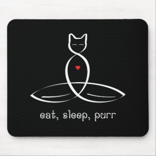 Mousepad Coma o Purr do sono - texto extravagante do estilo