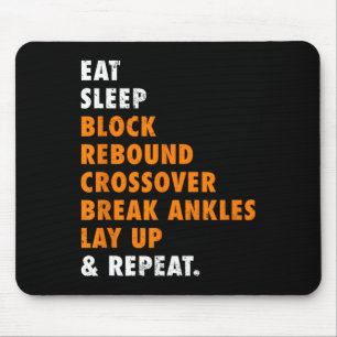 Mousepad Coma o Sono Basquete Repita Presente Divertido par