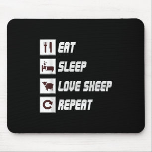 Mousepad Coma ovelha adormecida Presente de citação eng
