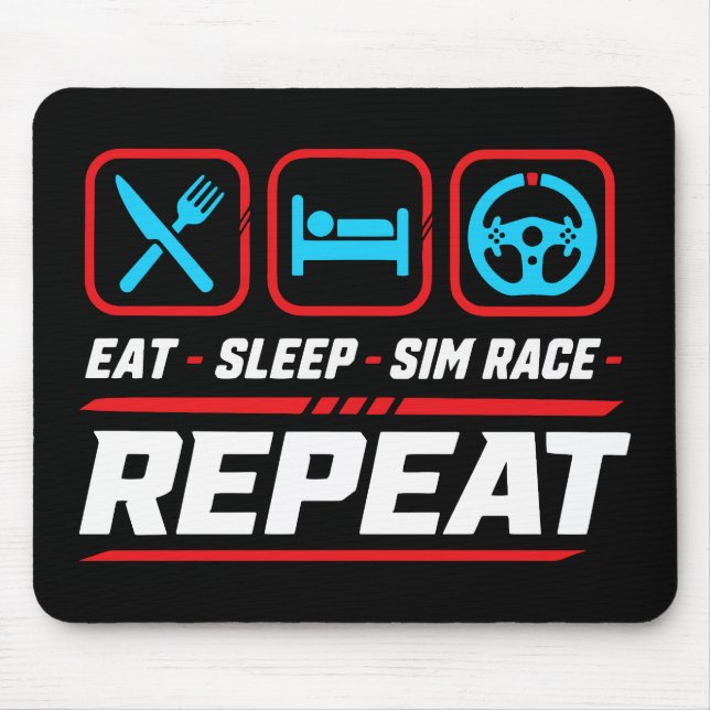 Mousepad Coma sim-race para fãs de corridas de simulação (Frente)