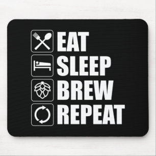 Mousepad Coma Sleep Brew Repita A Criação De Cerveja Engr
