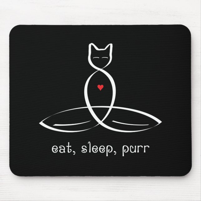 Mousepad Coma Sleep Purr - texto do estilo do Rico. (Frente)