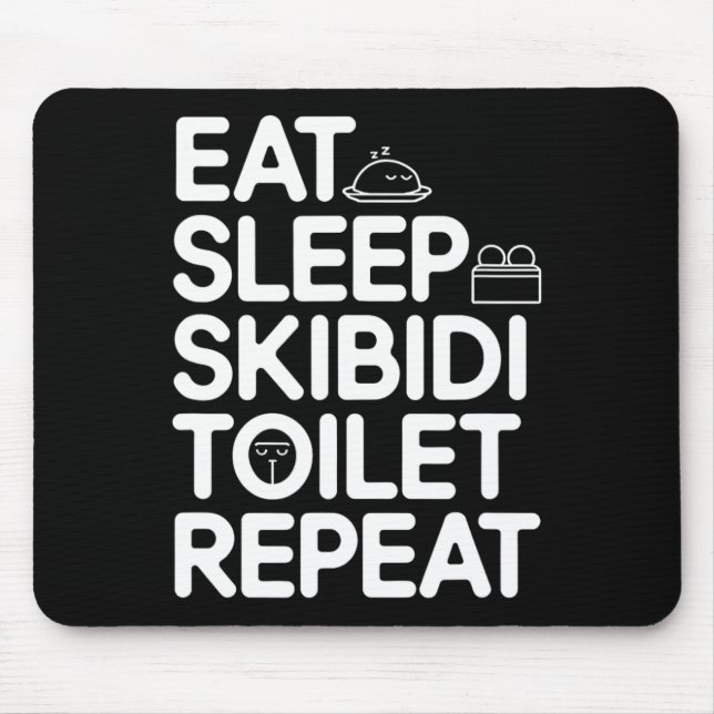 Mousepad Coma Sleep Skibidi Toilet Repete Memória Engraçada (Frente)