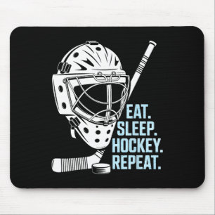 Mousepad Coma Sonho Hockey Repita Máscara de Hockey Adesivo