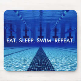 MOUSEPAD COMA. SONO. NATAÇÃO. REPETIÇÃO. NADAR