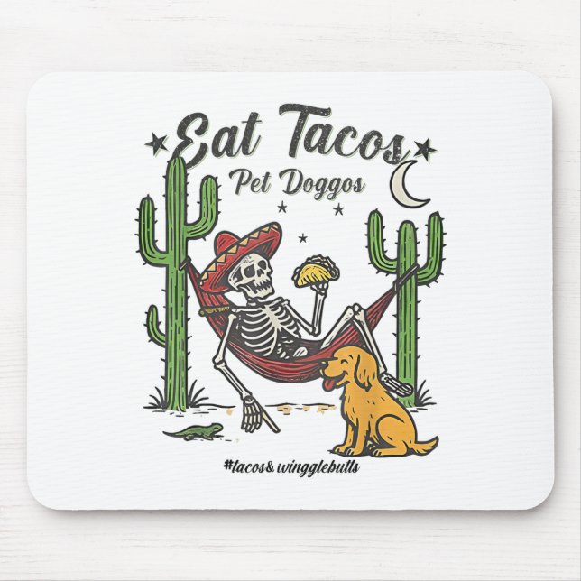 Mousepad Coma Tacos Acaricie Cachorros  (Frente)