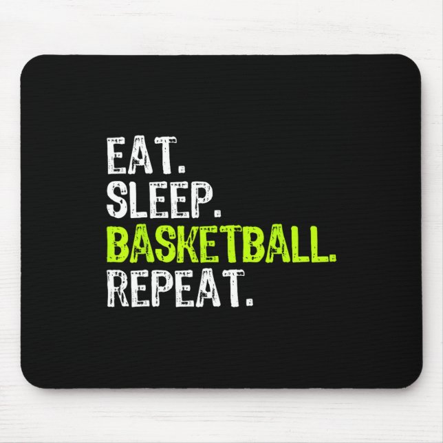 Mousepad Coma um taco Legal no jogo de basquete Repetitivo (Frente)