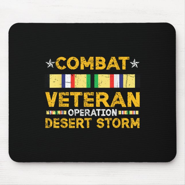 Mousepad Combate à Tempestade no Deserto Veterano Serviço d (Frente)