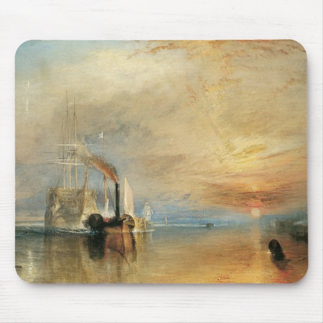 Mousepad Combate ao Temerário por Joseph Turner, Arte Marít (Frente)