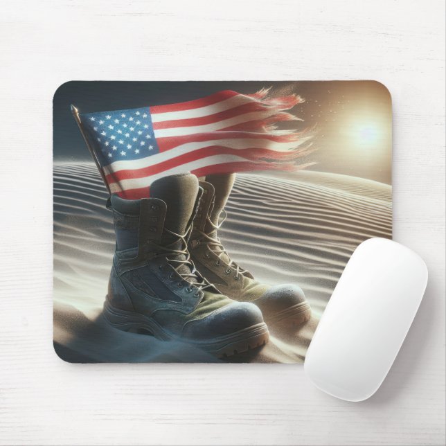 Mousepad Combate às Botas com Bandeira Americana (Com mouse)
