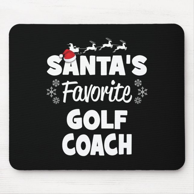 Mousepad Combate de Natal do treinador de golfe favorito do (Frente)