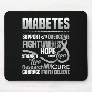 Mousepad Combater a Consciência da Diabetes Suporte à Esper