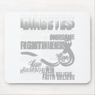 Mousepad Combater a Consciência da Diabetes Suporte à Esper