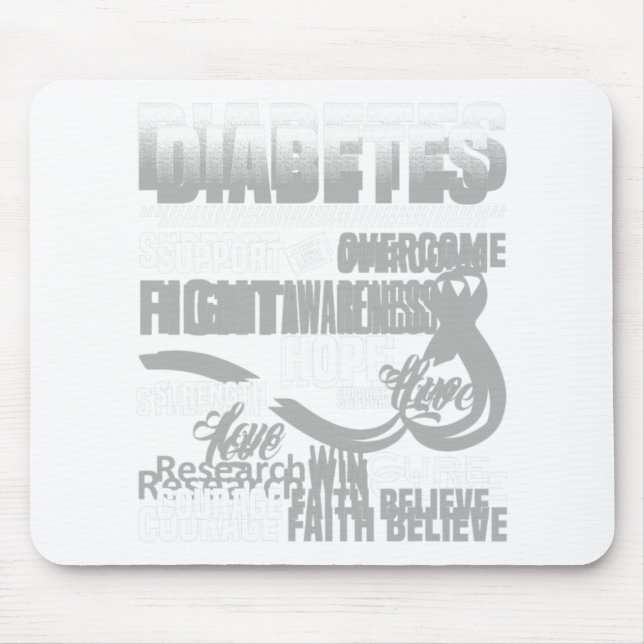 Mousepad Combater a Consciência da Diabetes Suporte à Esper (Frente)