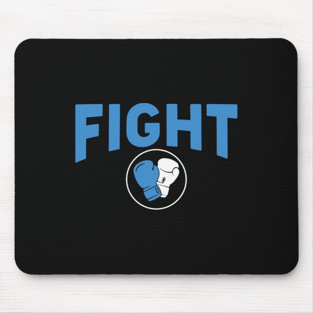 Mousepad Combater o Boxing Luvas Sensibilização para a Diab (Frente)