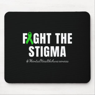 Mousepad Combater O Estigma Mês de Conscientização da Saúde