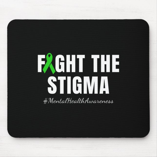 Mousepad Combater O Estigma Mês de Conscientização da Saúde (Frente)