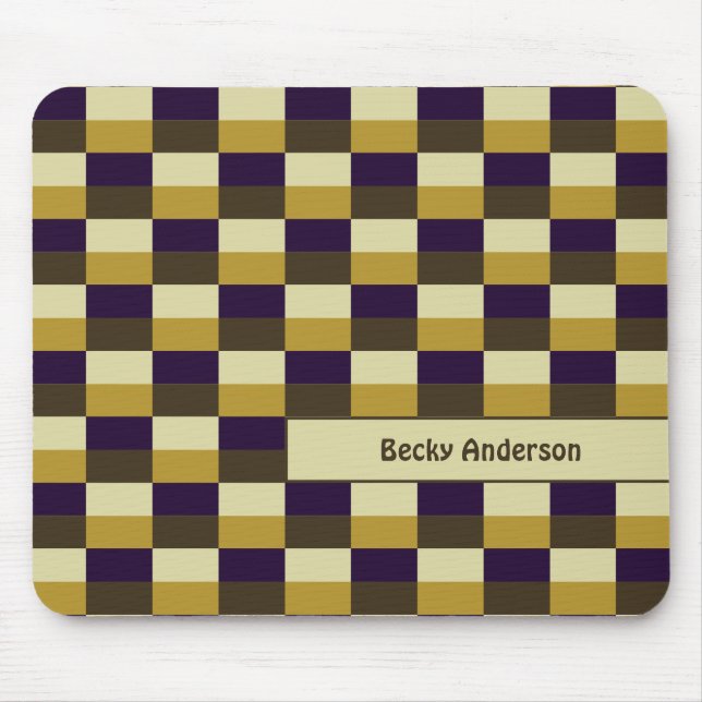 Mousepad Combinação de Cores Castanho Dourado (Frente)