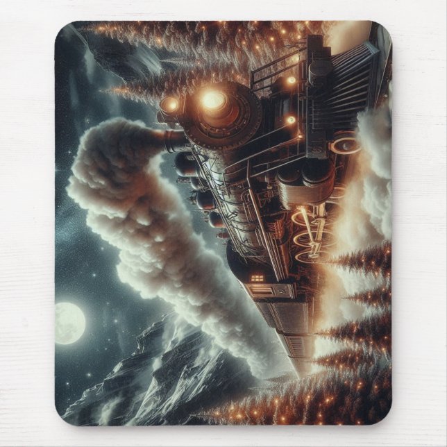 Mousepad Comboio noturno de inverno/Natal (Frente)