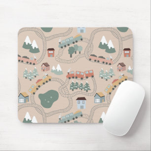 Mousepad Comboios coloridos em comboios de alta velocidade