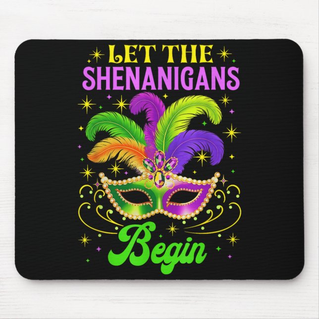 Mousepad Comece as Travessuras Jester Divertido Carnaval de (Frente)