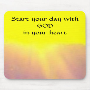 Mousepad Comece seu dia com o DEUS em seu coração -