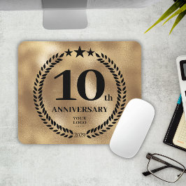 Mousepad Comemorativa do 10º Aniversário da Empresa Dourada