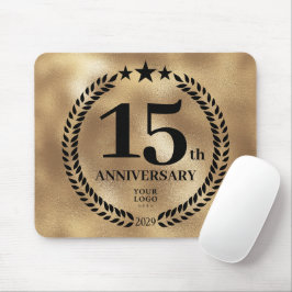 Mousepad Comemorativo do 15 de Negócios Dourado