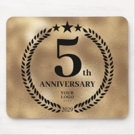 Mousepad Comemorativo do 5 de Negócios Dourado
