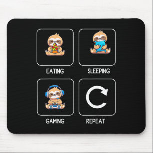 Mousepad Comendo Jogando Dormindo Jogando Video Game Gamer