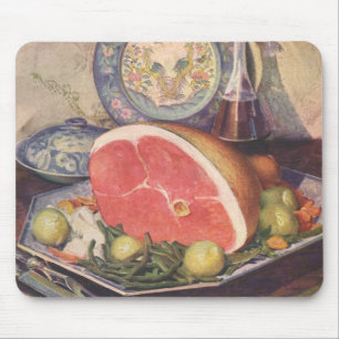 Mousepad Comensal do presunto do vintage com feijões verde