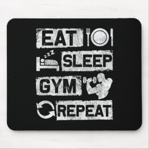 Mousepad Comer Dormir Academia Repetir Roupas Divertidas Es
