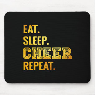 Mousepad Comer Dormir Aplaudir Repetir Palhaço Cheerleader