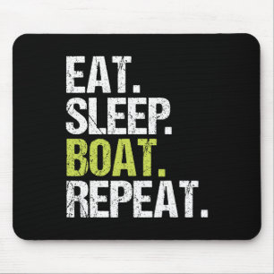 Mousepad Comer Dormir Barco Repetir Camisa Barco Velejador