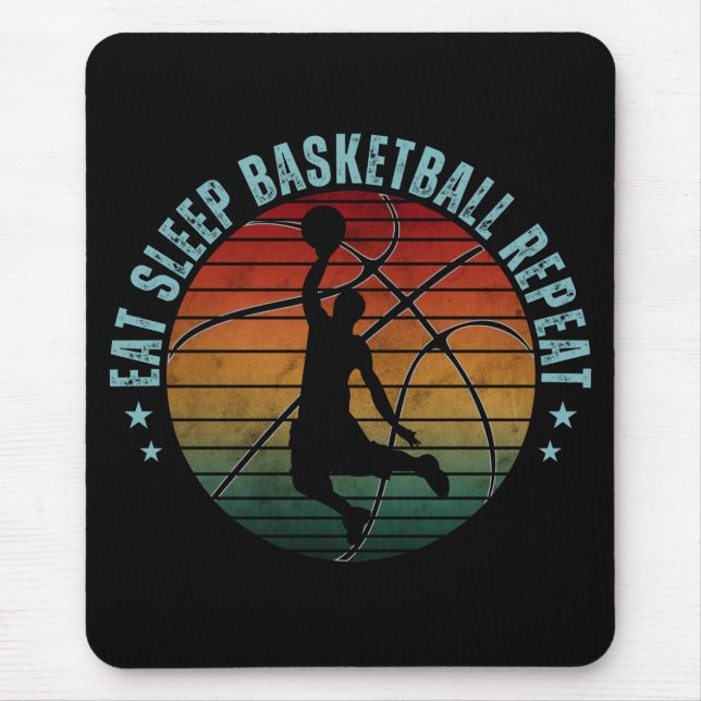 MOUSEPAD COMER DORMIR BASQUETE REPETIR (Frente)