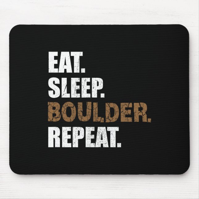 Mousepad Comer Dormir Boulder Repetir Sala de Escalada Espo (Frente)