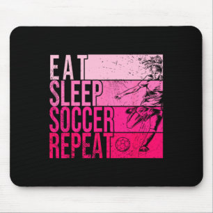Mousepad Comer Dormir Futebol Repetir Divertido Jogador De 