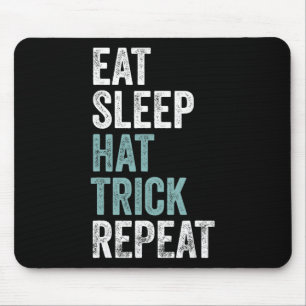 Mousepad Comer Dormir Hat Trick Repetir Engraçado Futebol H