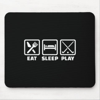 Mousepad Comer Dormir Jogar Hóquei de Campo 
