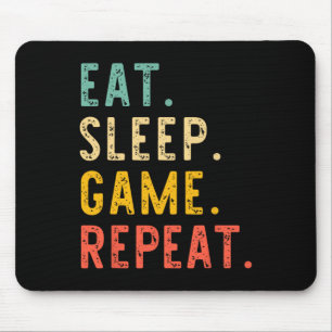 Mousepad Comer Dormir Jogar Repetir Video Gamer Jogos Vinta