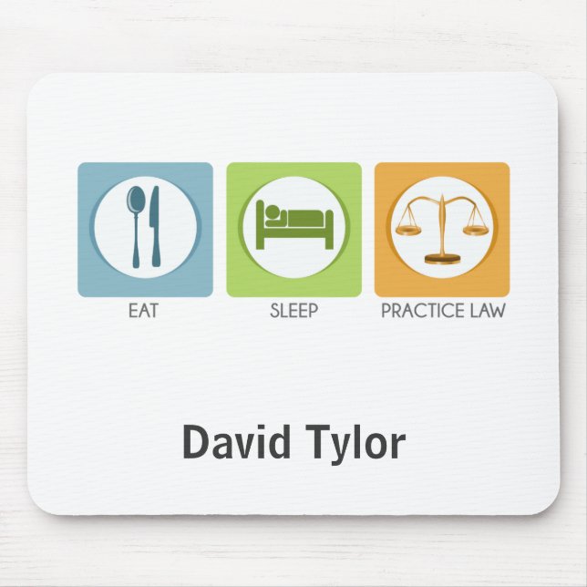Mousepad Comer dormir, praticar direito (Frente)