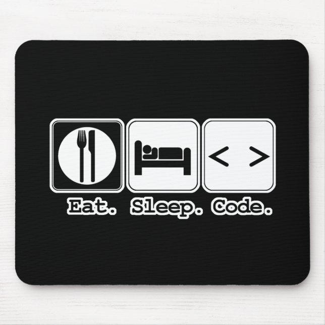Mousepad comer dormir programar (Frente)