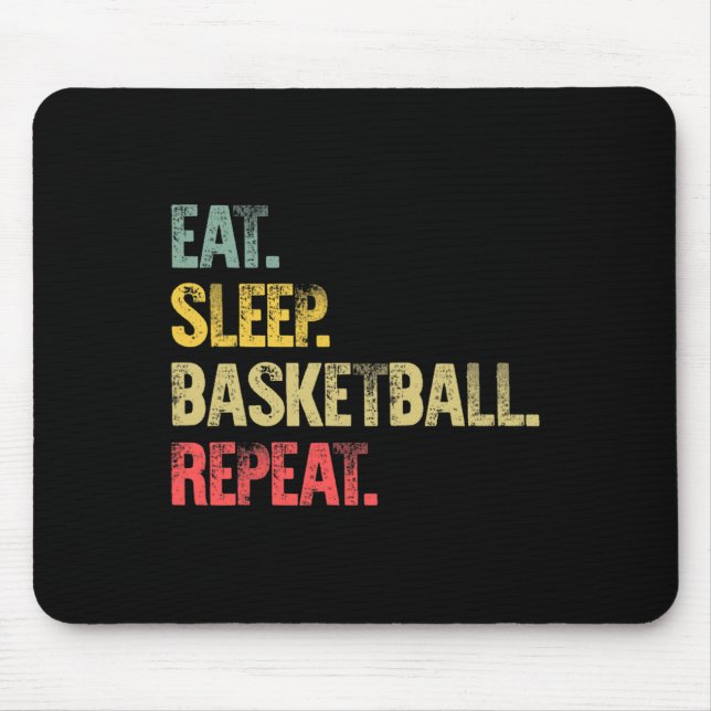Mousepad Comer Dormir Repetir Camisa Presente Comer Dormir  (Frente)