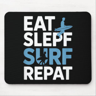 Mousepad Comer Dormir Surfar Repetir Dito Divertido Surfist