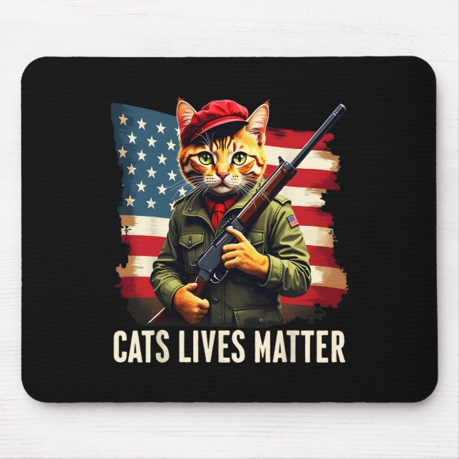 Mousepad Comer Gatos Vive Problema Engraçado Donald Trump 2 (Frente)