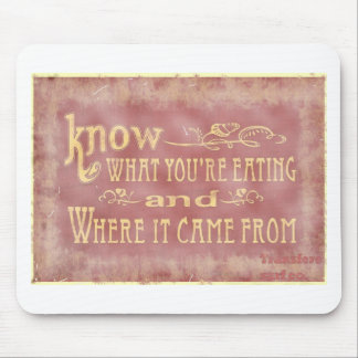 Mousepad Comer saudável da fazenda orgânico
