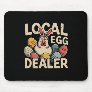 Mousepad Comerciante de Ovos Local Frango Retro Camisa Engr