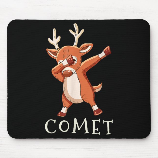 Mousepad Comet Santas Reindeers Family Matching Outfit Chri (Frente)